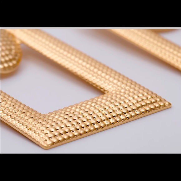 NEW 18K GOLD BIG DROP EARRINGS - Picture 6 of 6